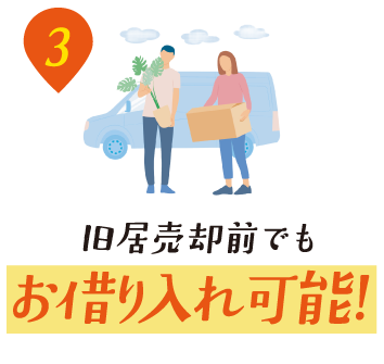 旧居売却でもお借入れ可能！